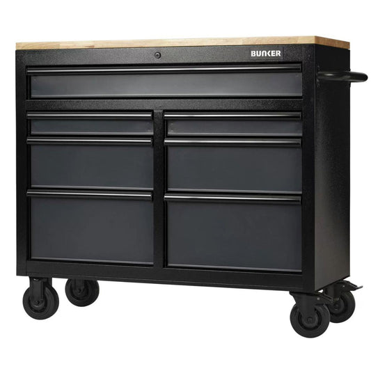 Draper B100-41G/FSC BUNKER 7 Drawer Workbench Roller Tool Cabinet, 41 Inch Grey