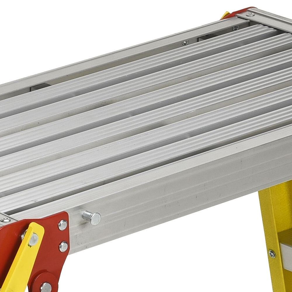 Excel Heavy Duty Fibreglass 5 Tread Ladder with Folding Hop up