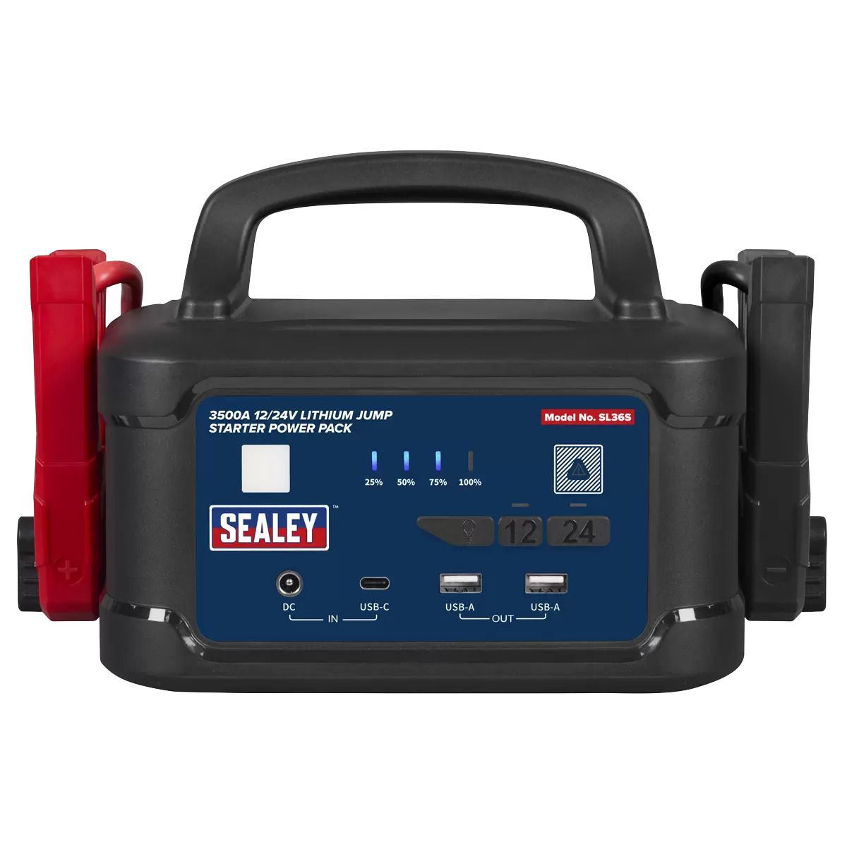 Sealey SL36S 12/24V Lithium Jump Starter Power Pack 3500A for High Power Vehicle Start