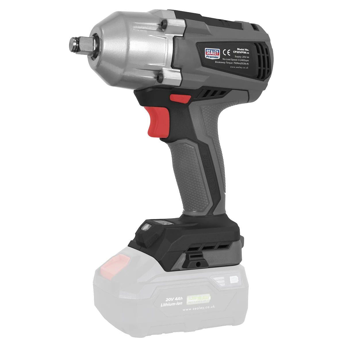 Sealey CP20VPIW 20V Brushless Impact Wrench 1/2