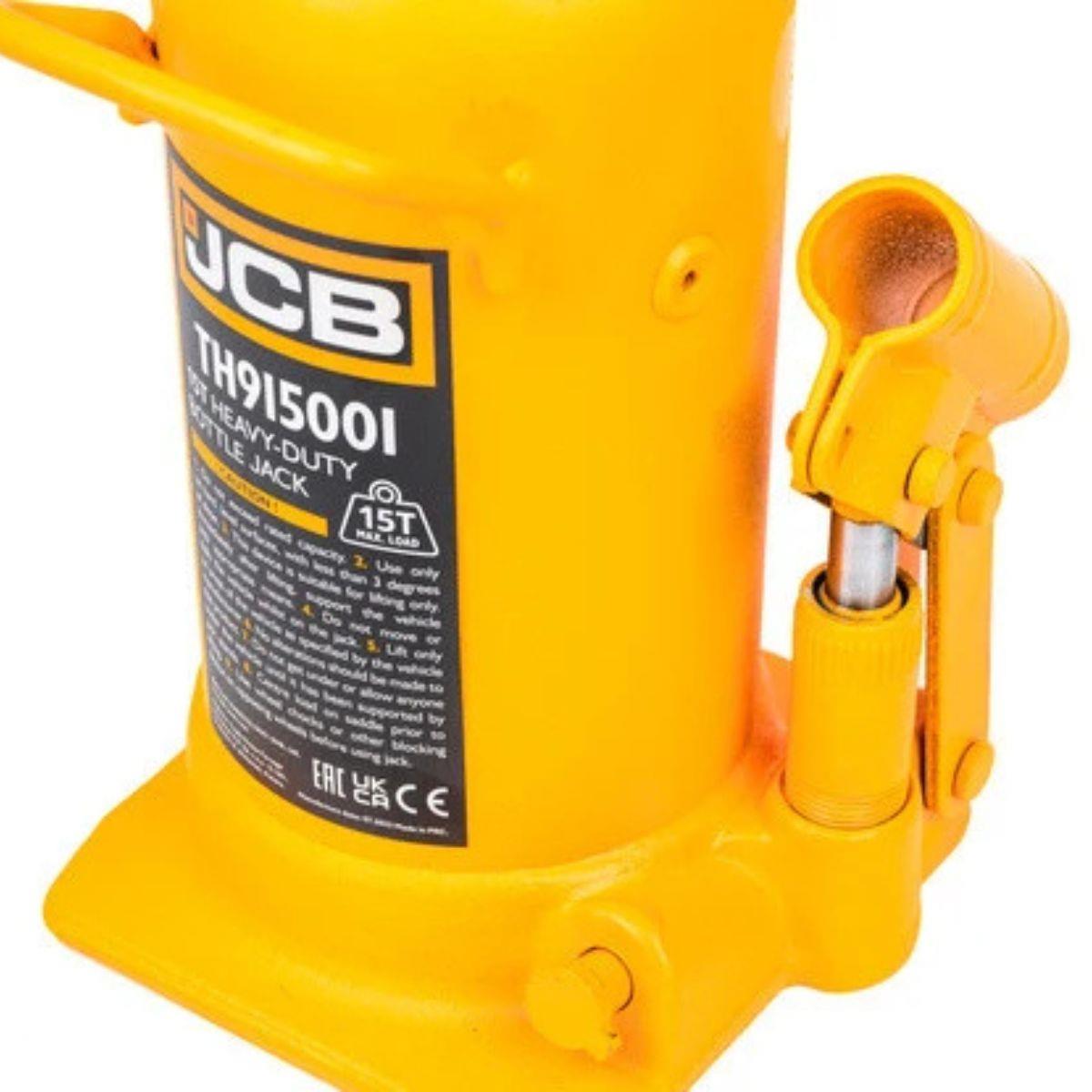 JCB-TH915001 15 Tonne Heavy-Duty Automotive Hydraulic Bottle Jack 508mm Maximum Lift