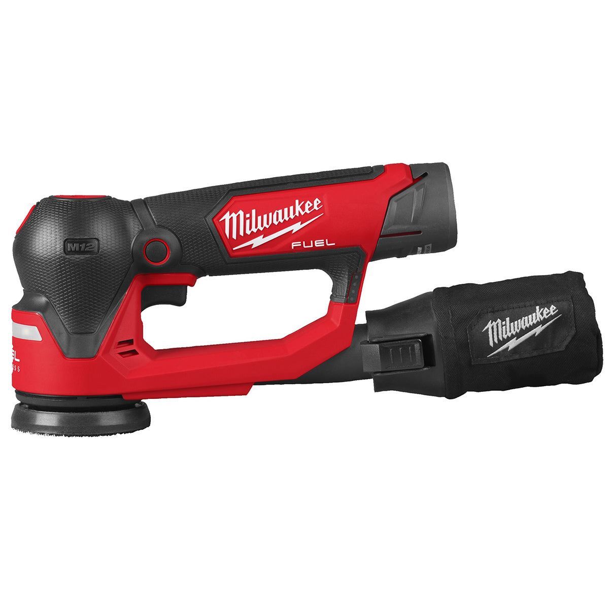 Milwaukee M12FSDR75-0B 12V Brushless 75mm Random Orbit Sander with 2 x 3.0Ah Batteries Charger & Bag