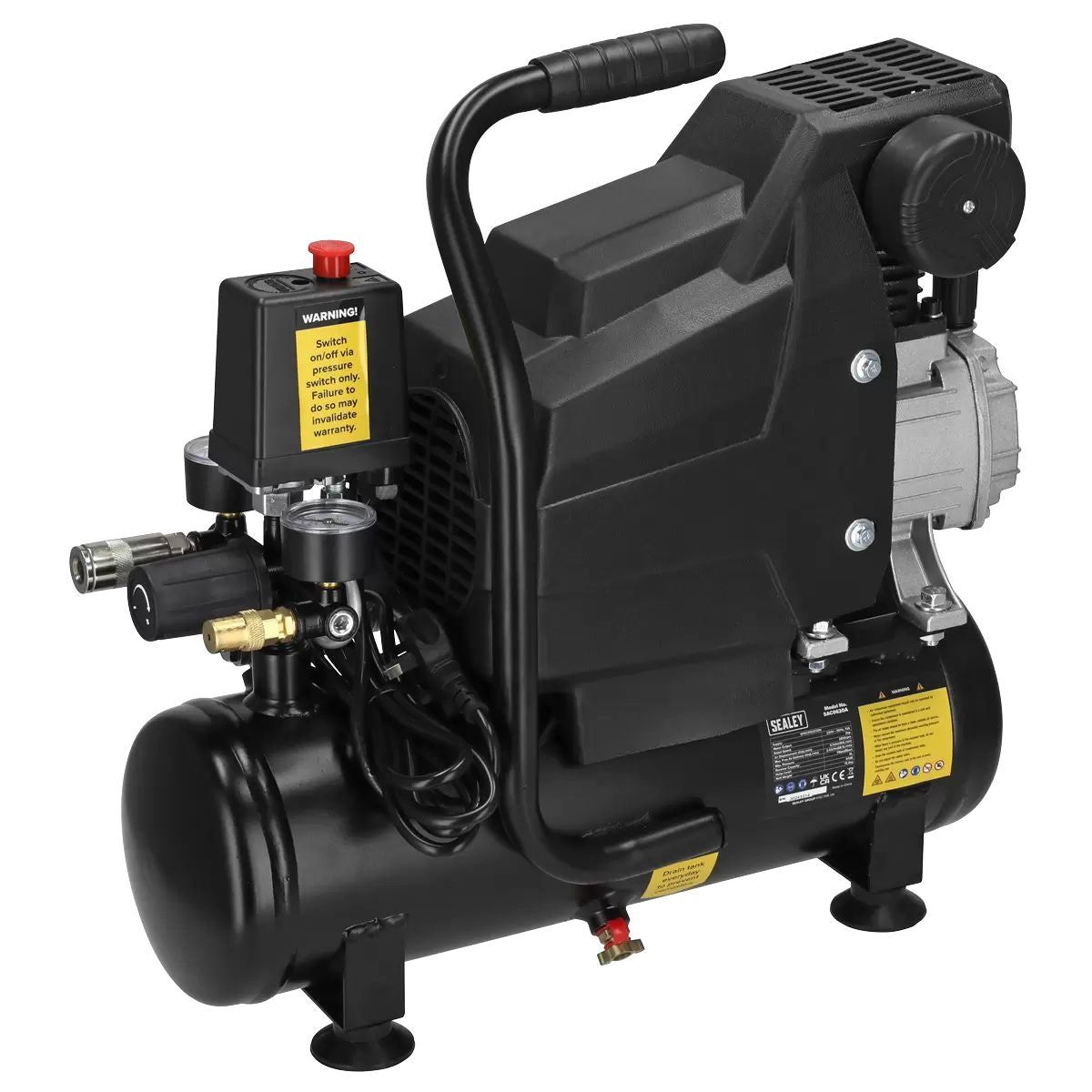 Sealey SAC0620A 6L Direct Drive Air Compressor 230V/13A Compact, Powerful & Reliable for Workshops