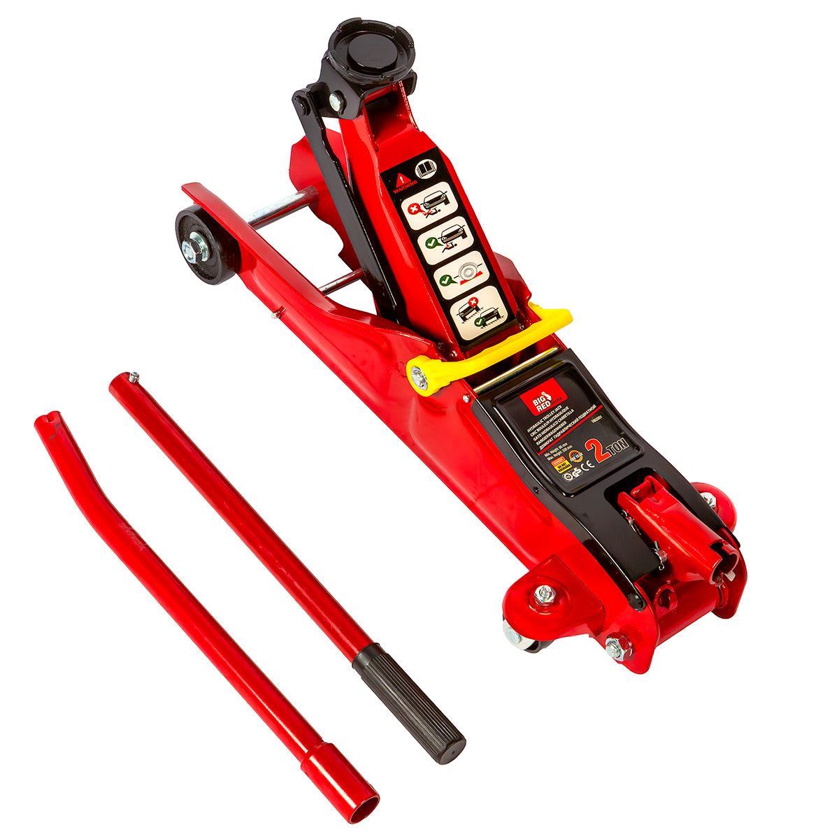 Big Red Torin 2-Ton Hydraulic Jack, Lifting Range 85-330 mm