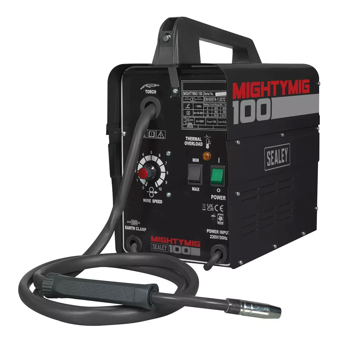 Sealey MIGHTYMIG100 Professional No Gas MIG Welder With Flux Wire 100Amp / 230V