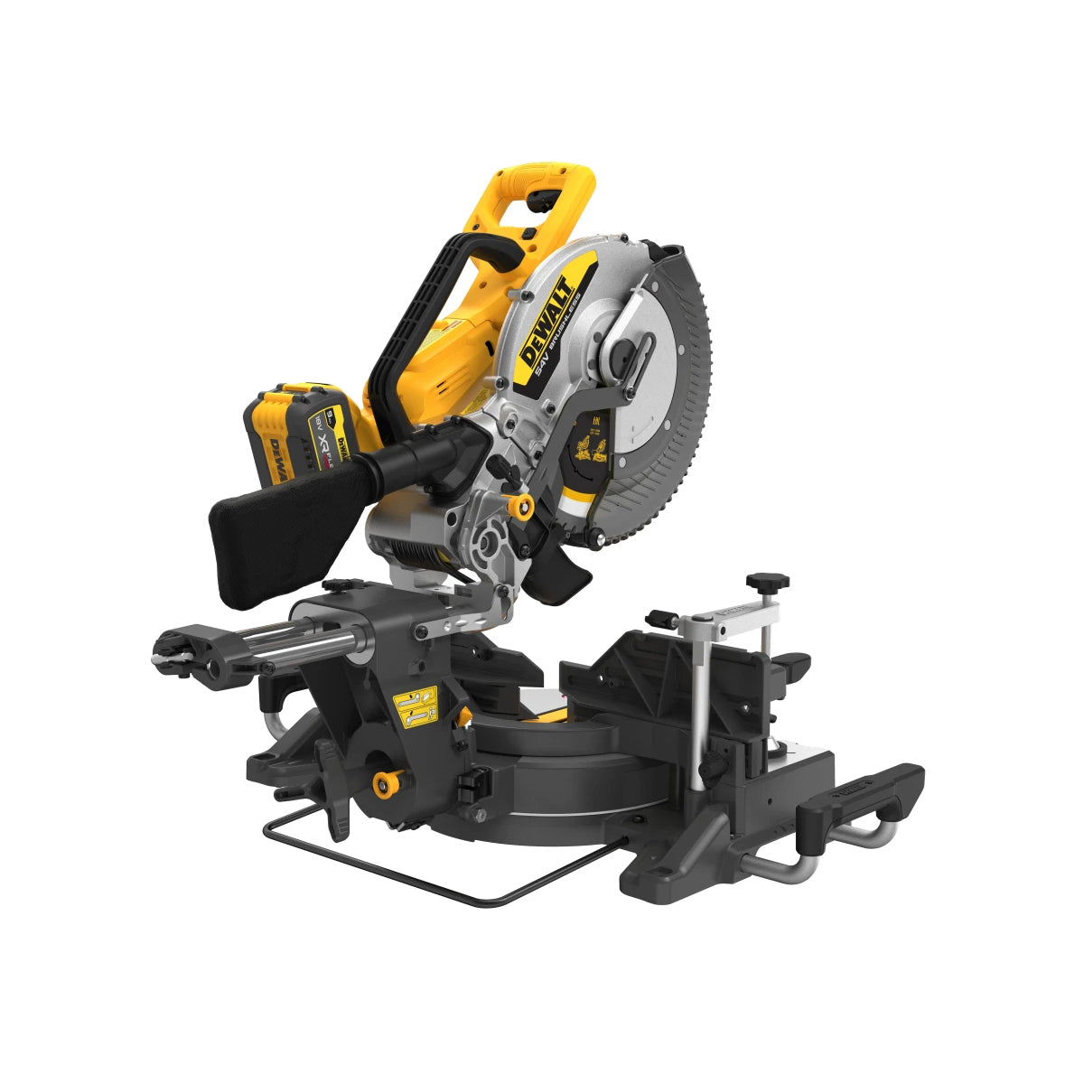 Dewalt DCS781X2 54V XR FlexVolt 305mm Crosscut Sliding Mitre Saw With 2 x 9.0Ah/3.0Ah Batteries Charger