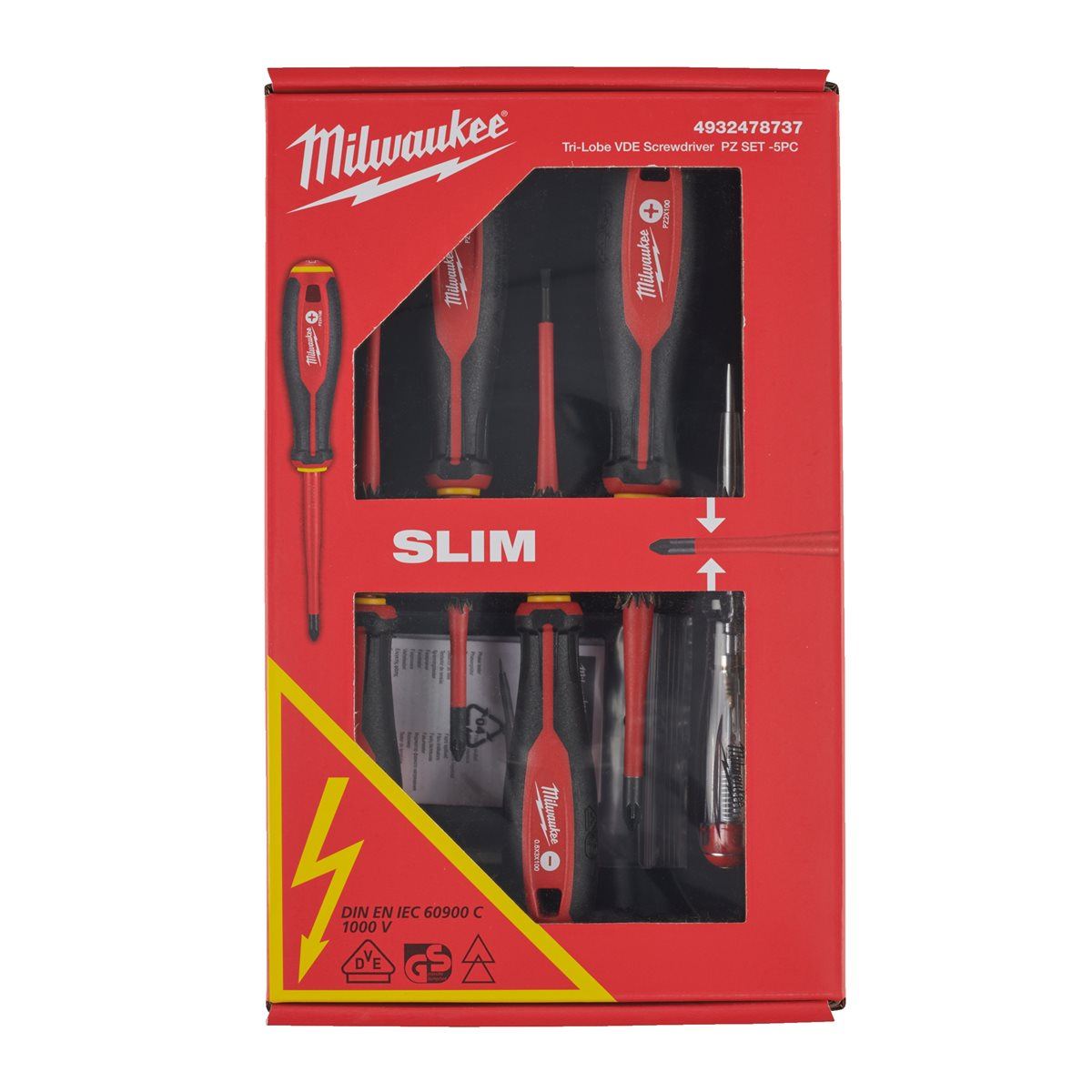 Milwaukee Tri-Lobe VDE Screwdriver Set 5 Piece 4932478737