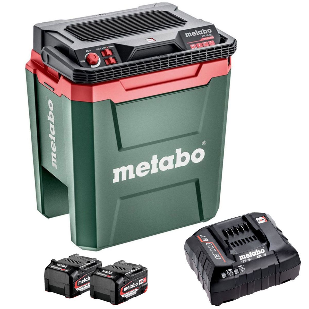 Metabo KB 18 BL 18V Brushless 24L Cooling Box Warming Function with 2 x 4.0Ah Battery & Charger
