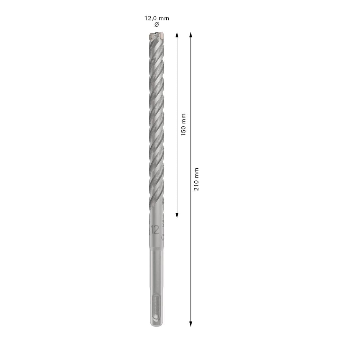 Bosch PRO SDS Plus-5X 12mm x 150mm x 210mm Hammer Drill Bit 2608833808