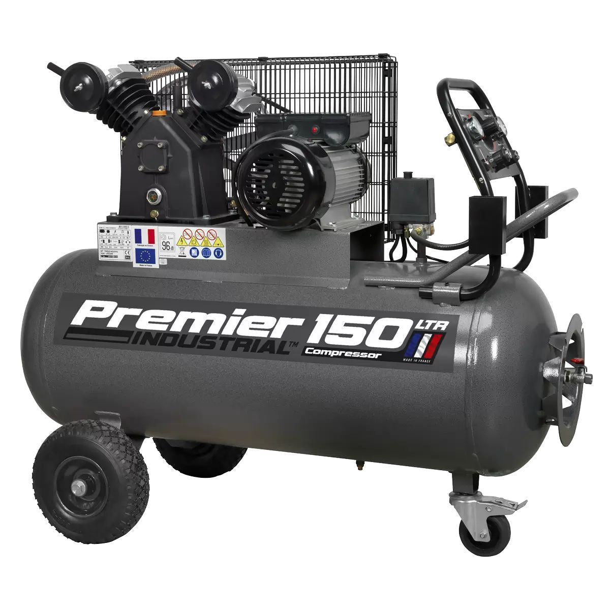Sealey SAC3153B 150L Belt Drive Air Compressor with Front Control Panel 230V/16A