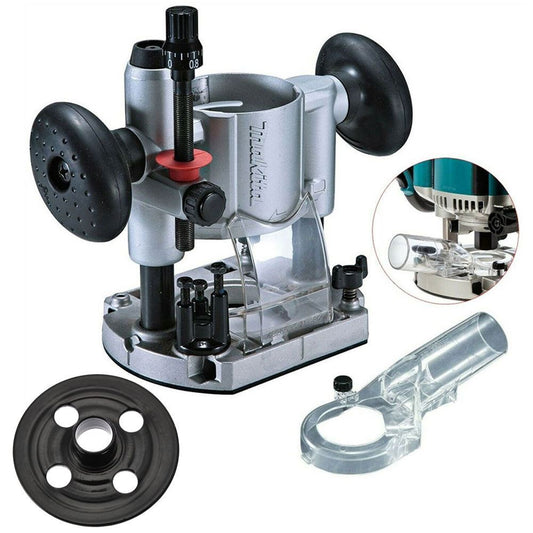 Makita 195563-0 Plunge Router Trimmer Base + Dust Nozzle 194733-8 + Guide Bush