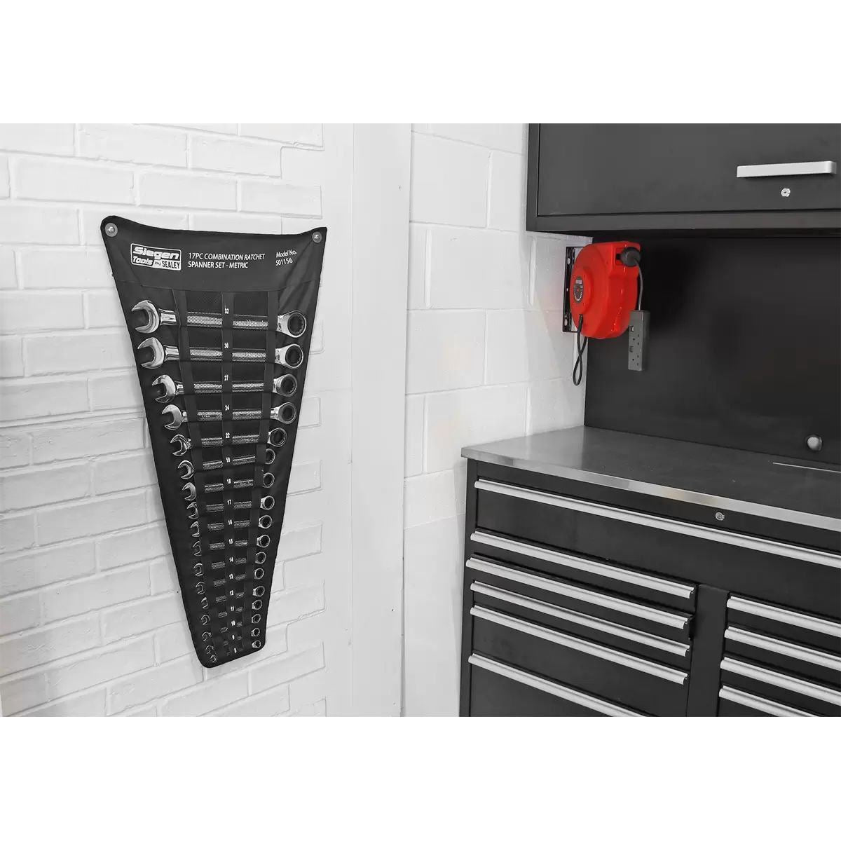 Sealey S01156 Combination Ratchet Spanner Set 17pc