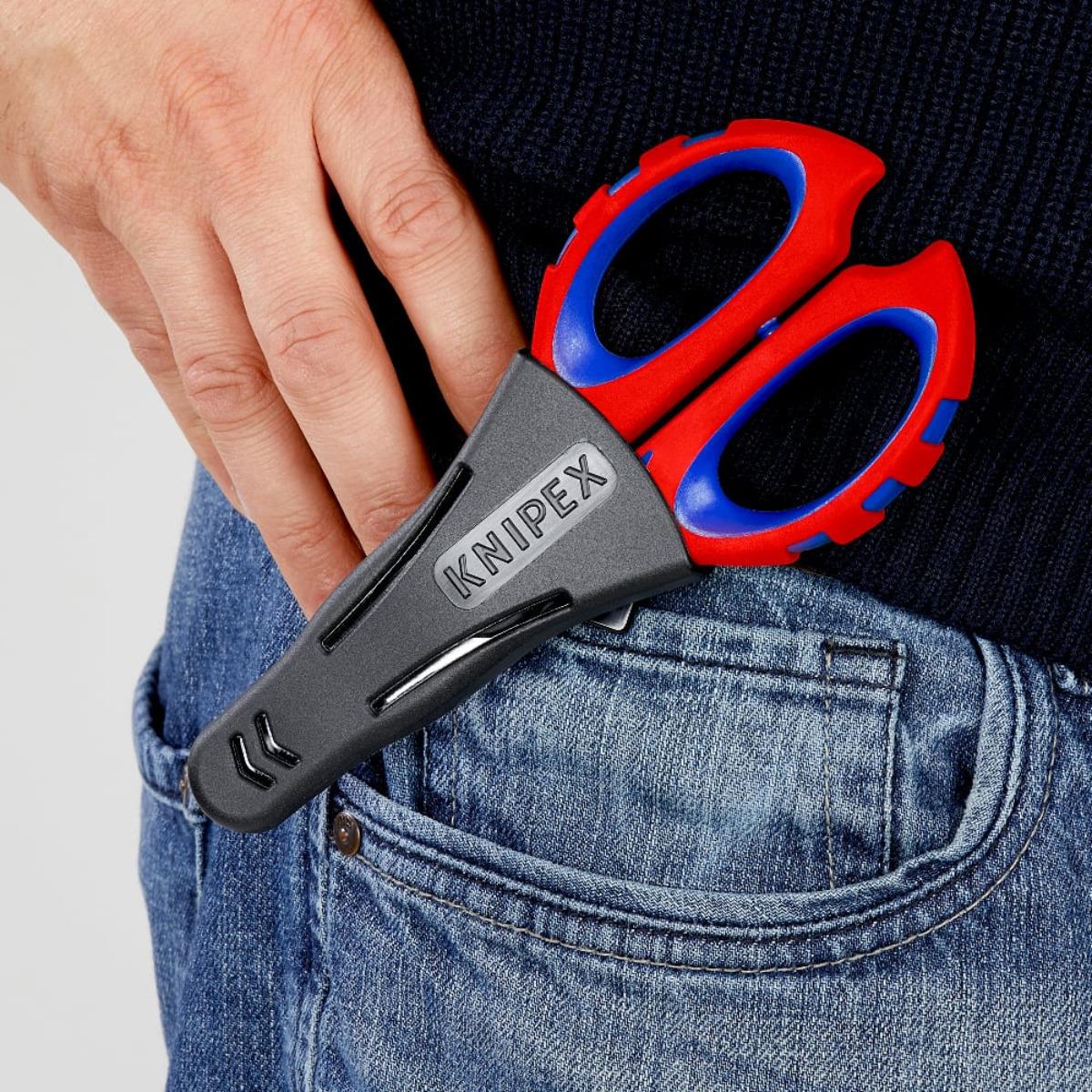 Knipex Electricians Shears Cable Cutters with Multi-Component Grips 95 05 10 SB