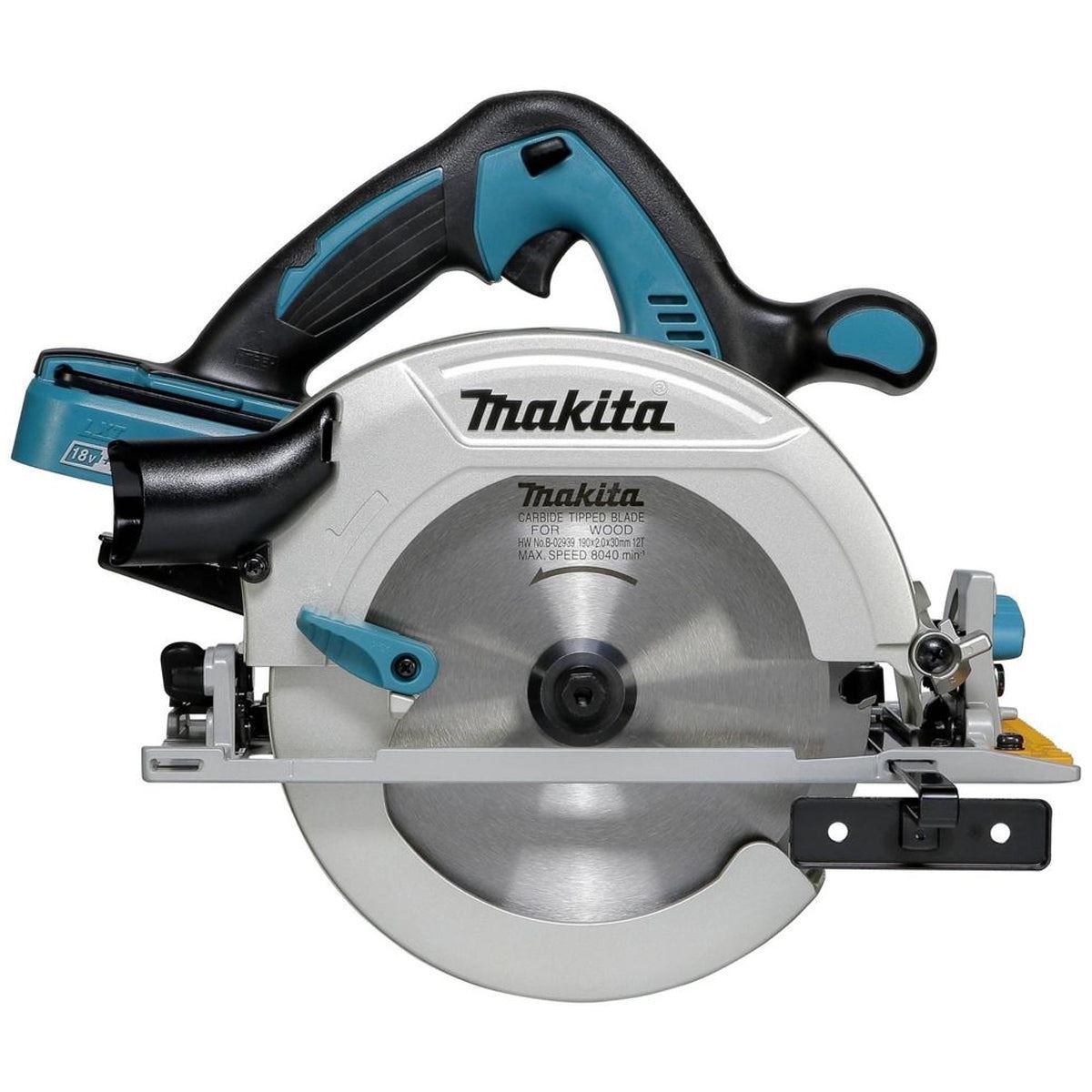 Makita DHS710ZJ 36V 190mm Circular Saw With 2 x 6.0Ah Batteries, Charger & Case