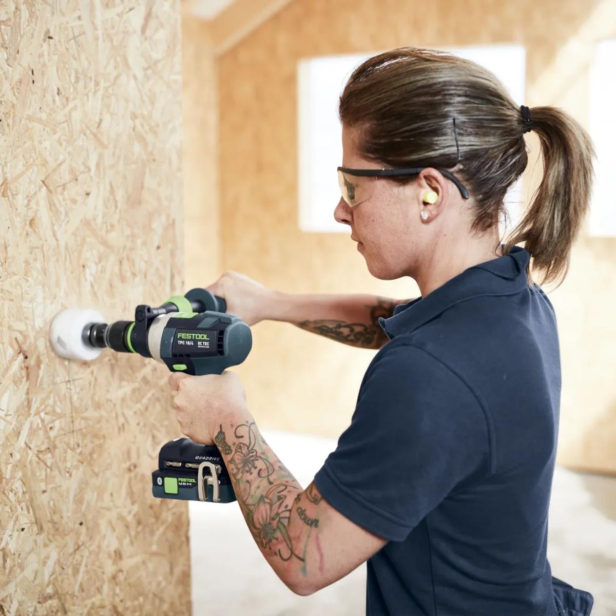 Festool TID 18 Basic-Set TPC 18/4 18V Brushless Impact Driver & Percussion Drill Set with Case - 578834