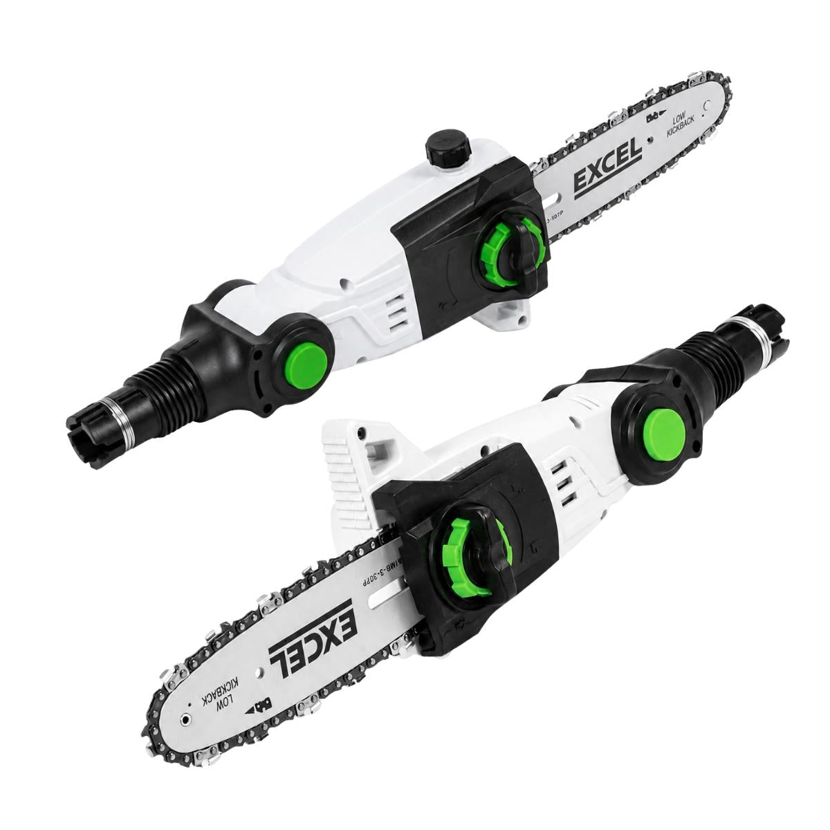 Excel 20V Cordless 2-in-1 Pole Hedge Trimmer & Pole Chainsaw Body Only Item Condition Damaged Box