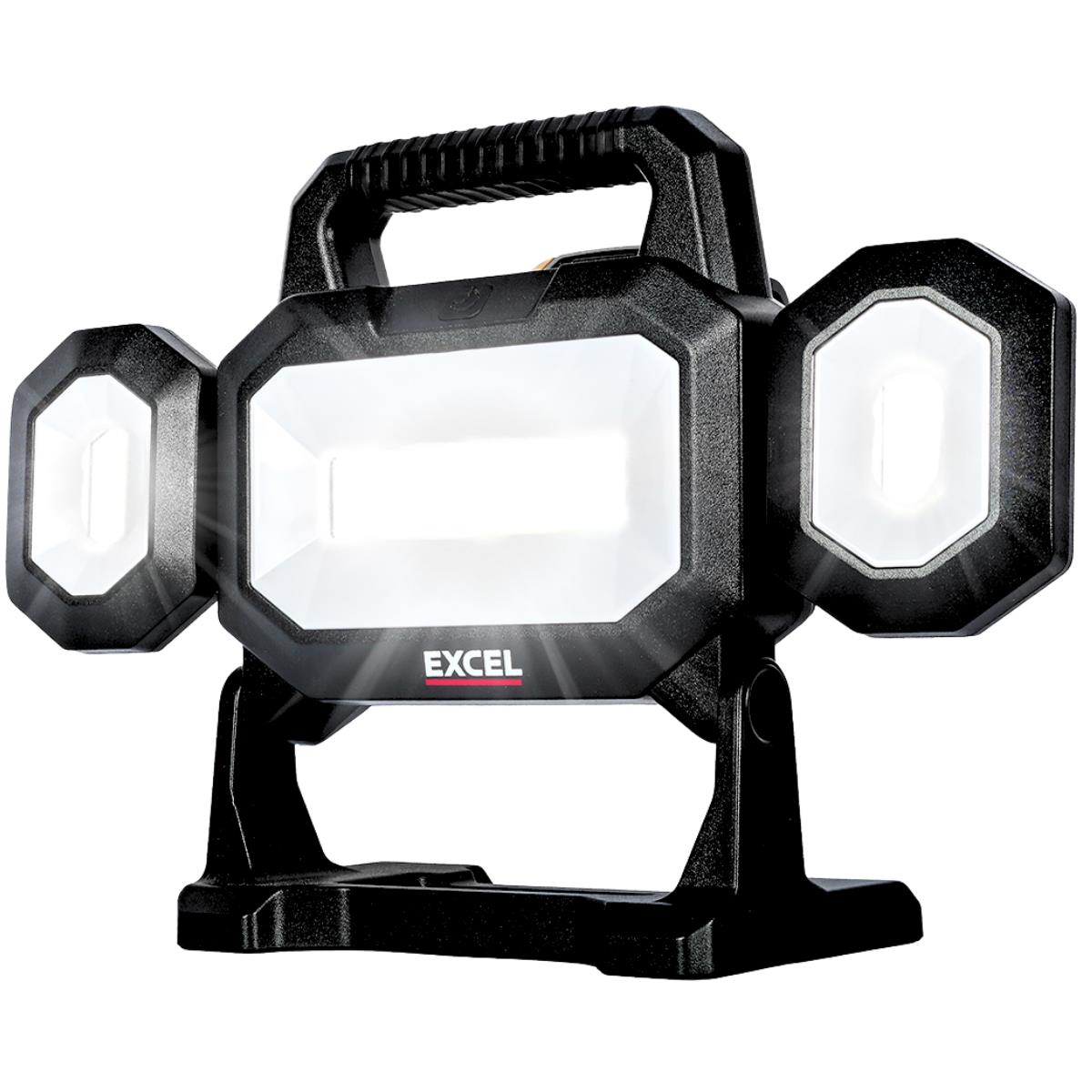 Excel 18V LED Work Light 5000 Lumens with Universal Tripod Stand 1.8m