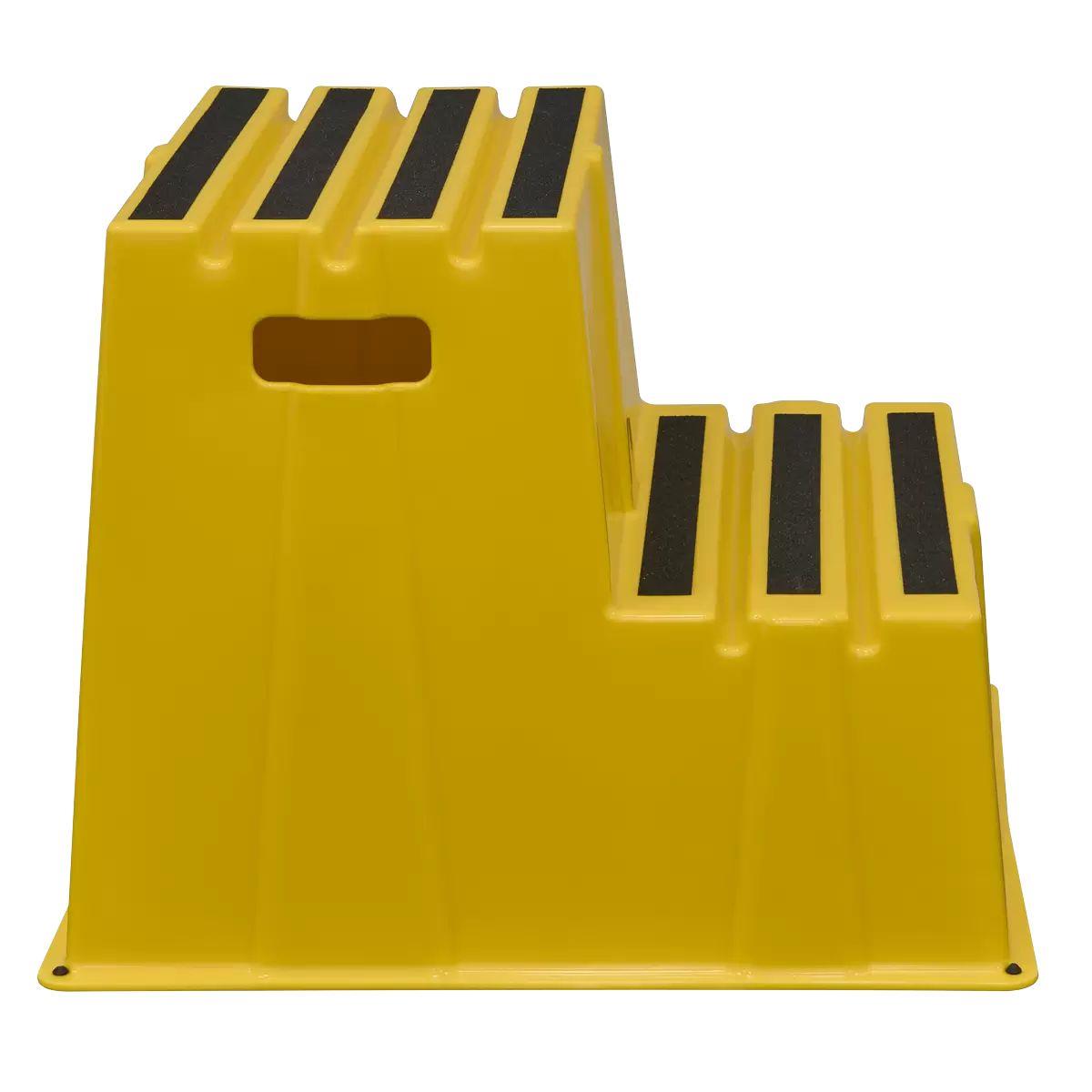 Sealey KS6 Heavy-Duty 2-Step Safety Steps with Anti-Slip Treads 150kg Capacity, Yellow EN 14183