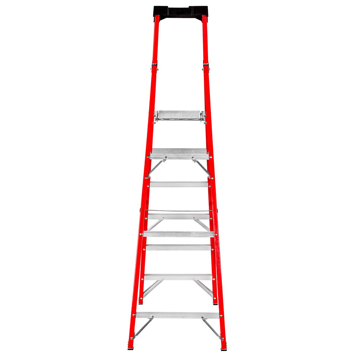 Excel Electricians Fibreglass Platform Step Ladder 6 Tread 2.04m EN131