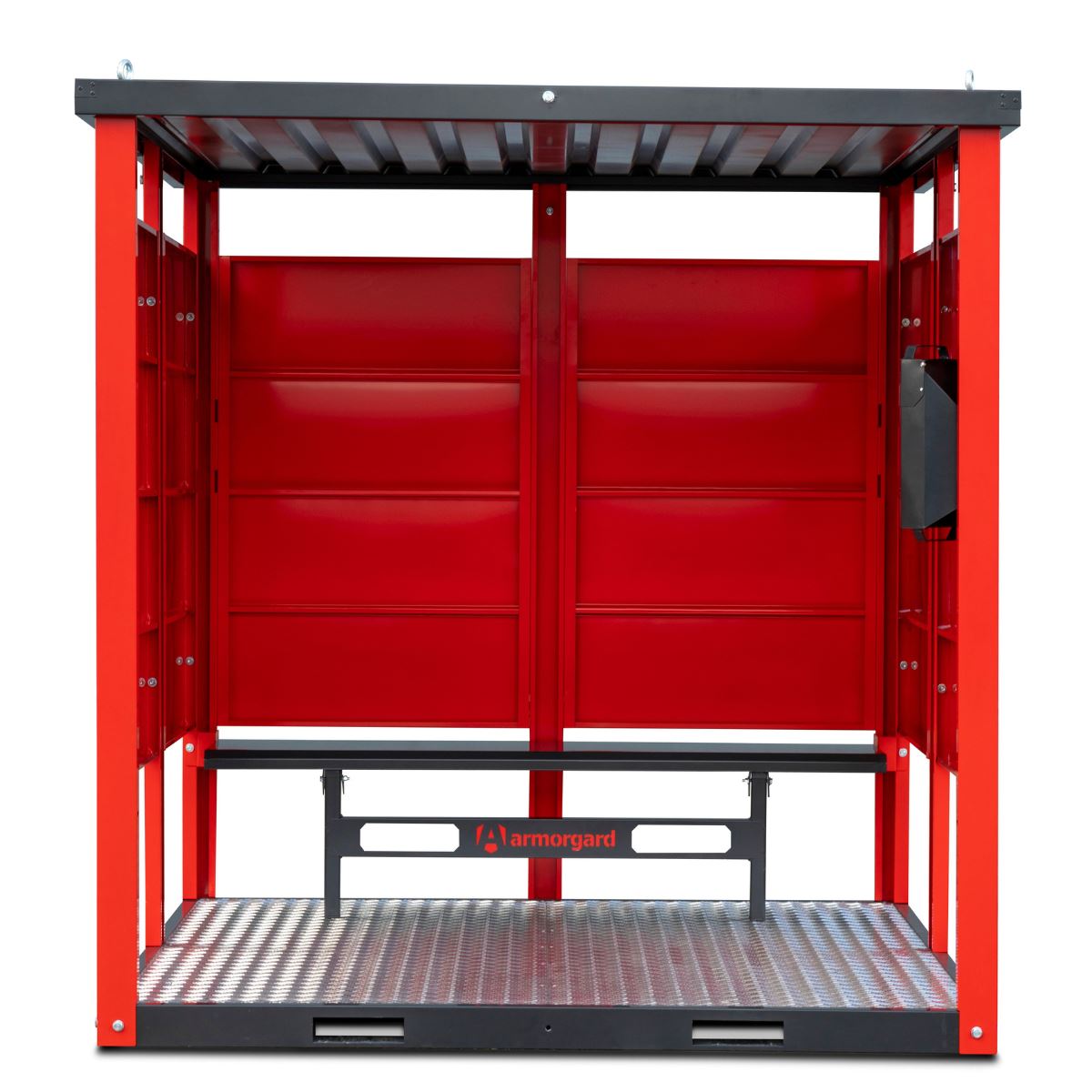 Armorgard FR200-S Flat Packed Smoking Shelter with Bench 2100mm x 245mm x 2110mm Safe Smoking Areas