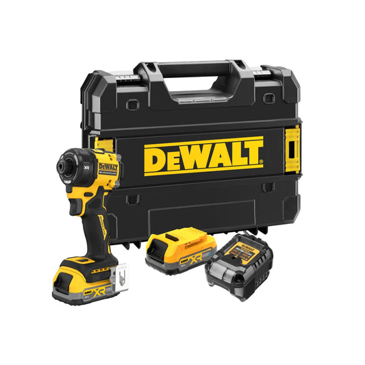 DeWalt DCF870E2T 18V Hydraulic Brushless Impact Driver 2 x 1.7Ah POWERSTACK Batteries Charger & Kitbox