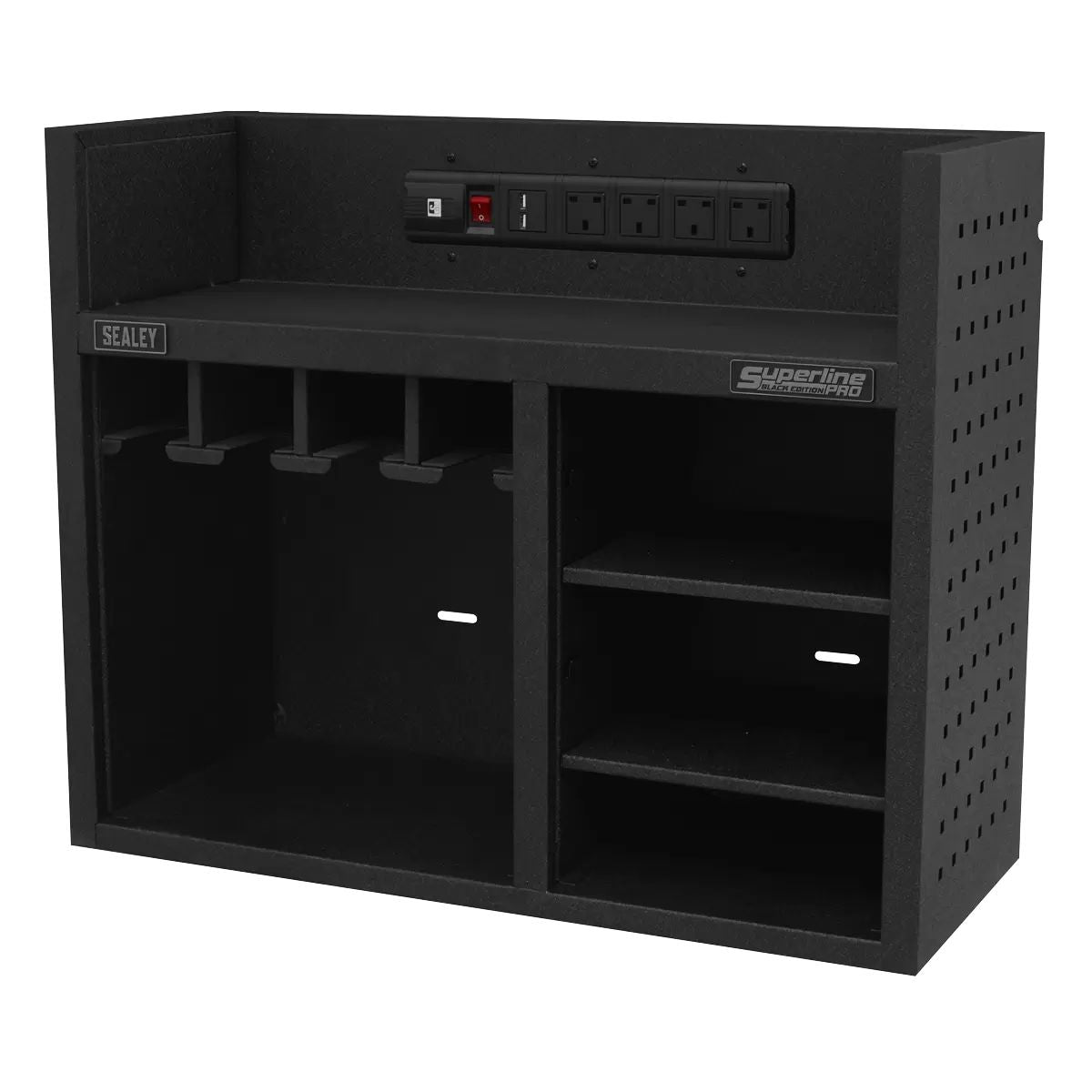 Sealey AP30SRBE Power Tool Storage Rack with Power Strip