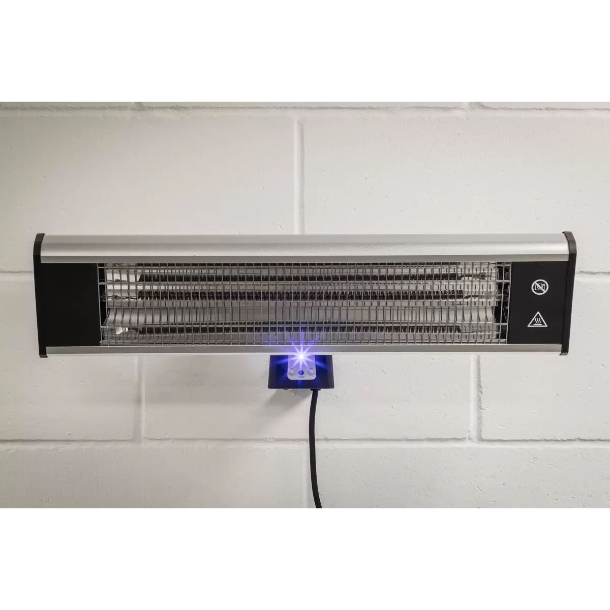 Sealey IWMH1809R High Efficiency Carbon Fibre Wall Mounting Infrared Heater for Outdoor Use 230V/1800W