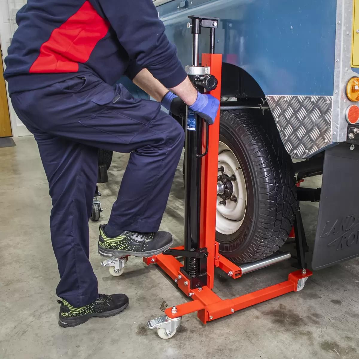 Sealey WD80 Quick Lift Wheel Removal/Lifter Trolley 80kg