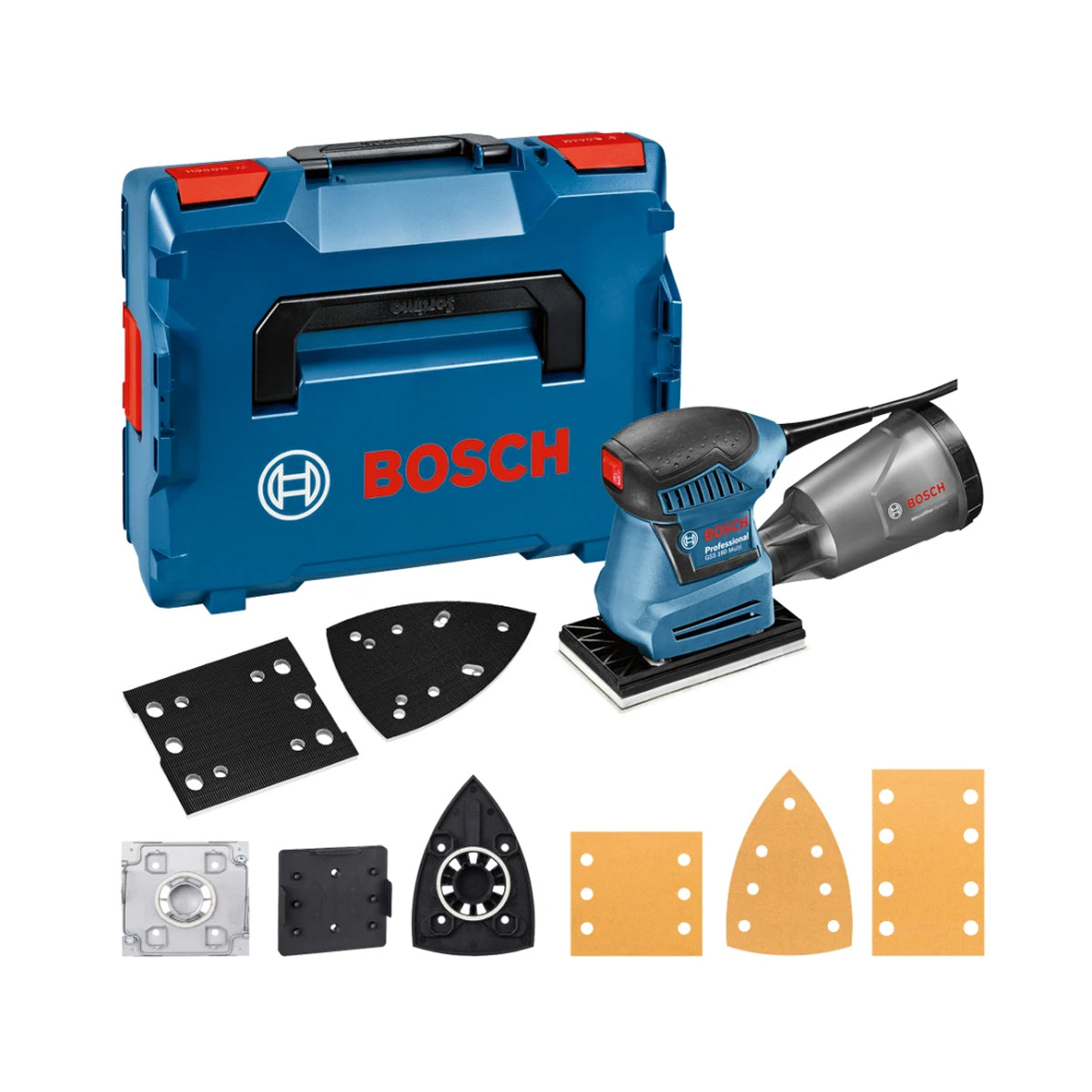 Bosch GSS 160 Multi Professional Orbital Sander 240V/180W for Efficient Sanding & Finishing Tasks 06012A2370