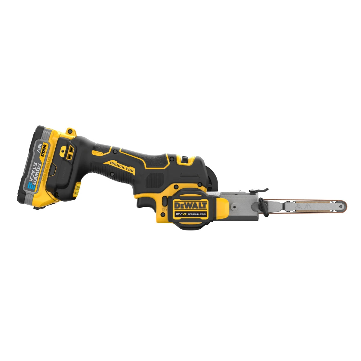 DeWalt DCM200E2T 18V Cordless Brushless Band File 2 x 1.7Ah POWERSTACK Batteries Charger & Case