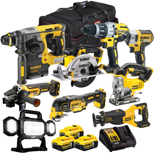 Dewalt DCKT4T79P5T 18V 9 Piece Cordless Combo Kit with 3 x 5.0Ah Battery & Charger