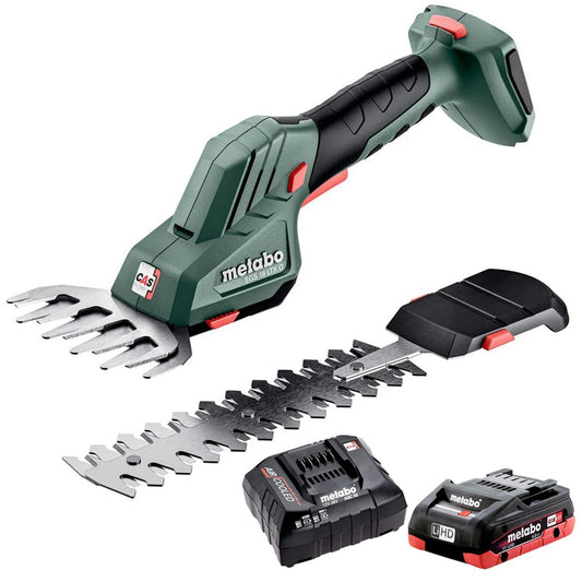 Metabo SGS 18 LTX Q 18V Shrub & Grass Shear With 1 x 4.0Ah Battery & Charger