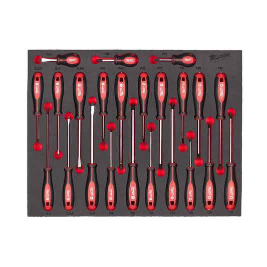 Milwaukee 23 Piece Tri-Lobe Screwdriver Set in Foam Insert 4932479830