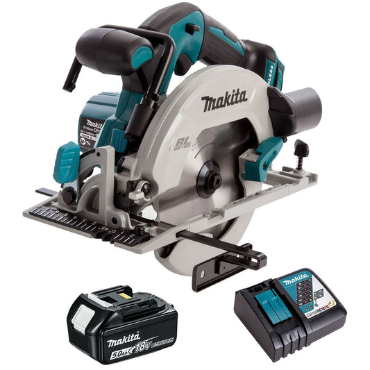 Makita DHS680Z 18V 165mm Brushless Circular Saw with 1 x 5.0Ah Battery & Charger
