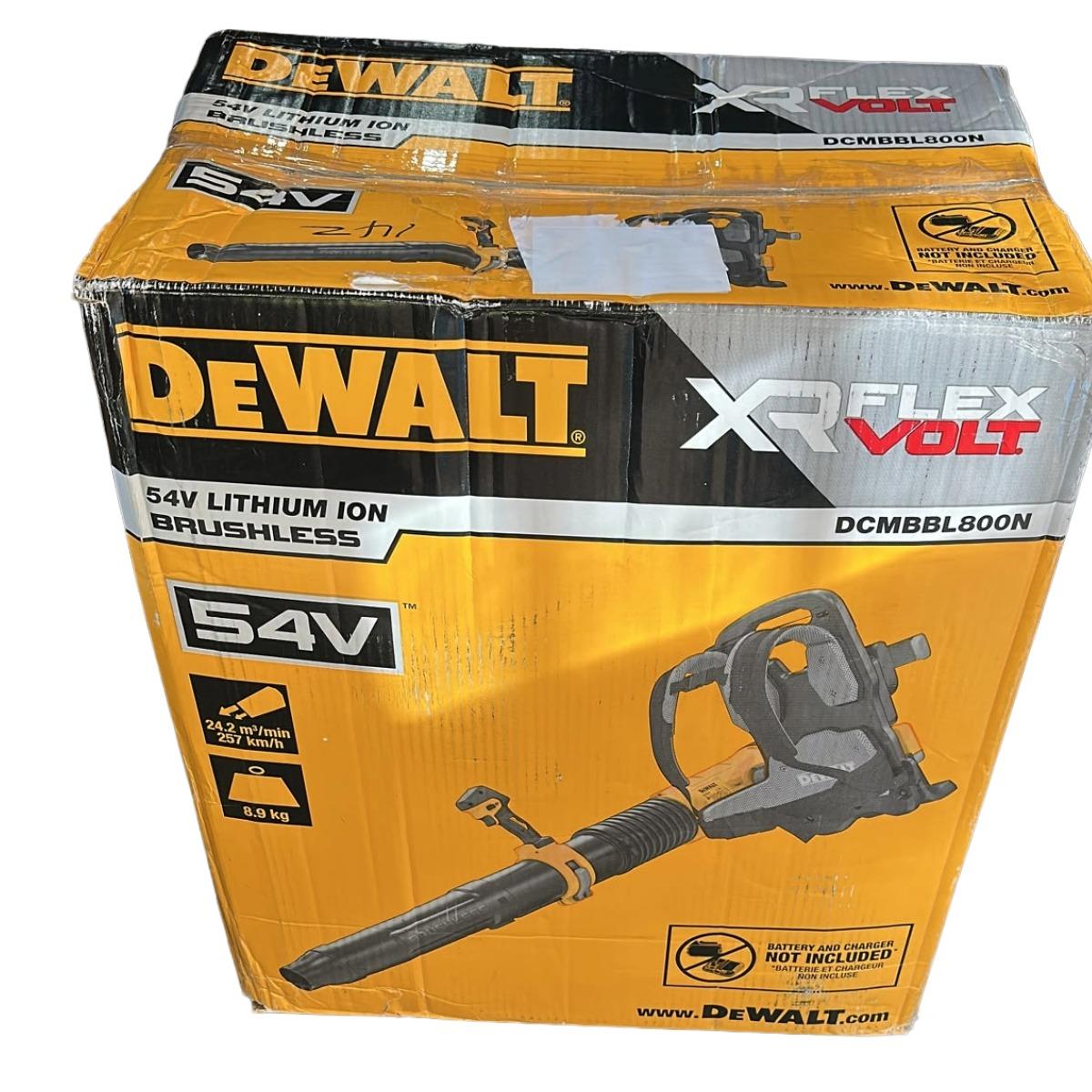 Dewalt DCMBBL800N-XJ Twin 54V FLEXVOLT Brushless Backpack Blower Body Only Item Condition Box Opened Never Used