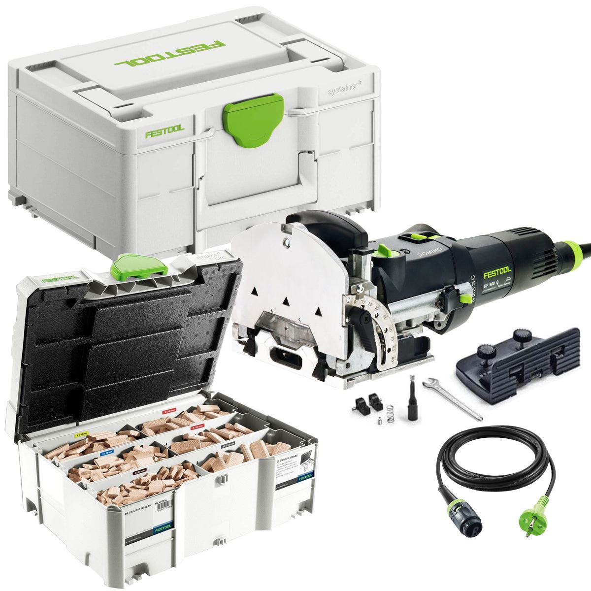 Festool DF 500 Q-Plus 110V GB Domino Joining Machine - 576417 With DOMINO Beech Range 576794