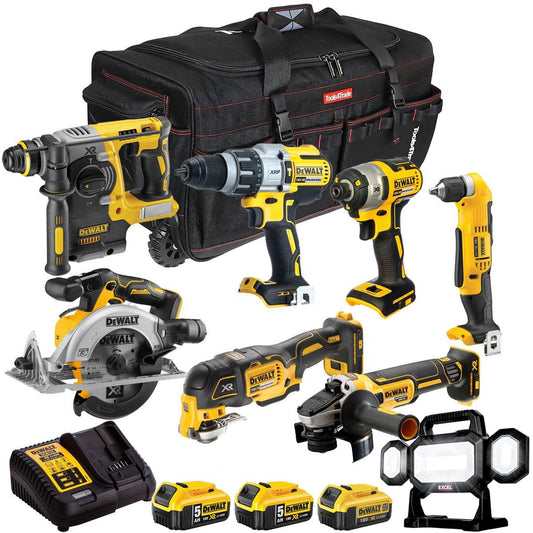 Dewalt 18V 8 Piece Combo Kit with 3 x Batteries & Charger T4TKIT-1812