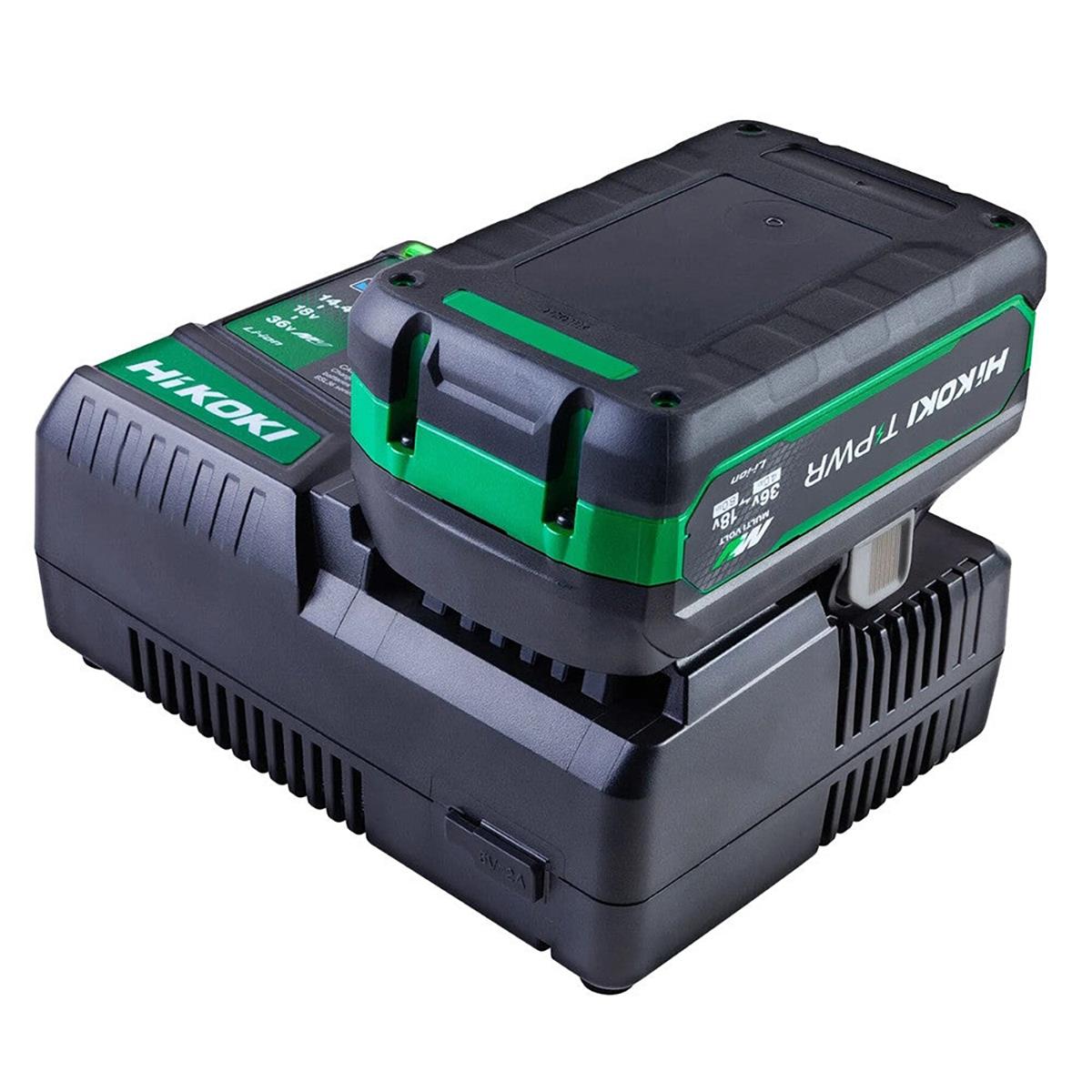 Hikoki UC36YSL2JAZ 36V/18V T-PWR MultiVolt Starter Pack 2 x 4.0Ah/8.0Ah BSL3640MVT Tabless Battery & UC36YSL2 Fast Charger