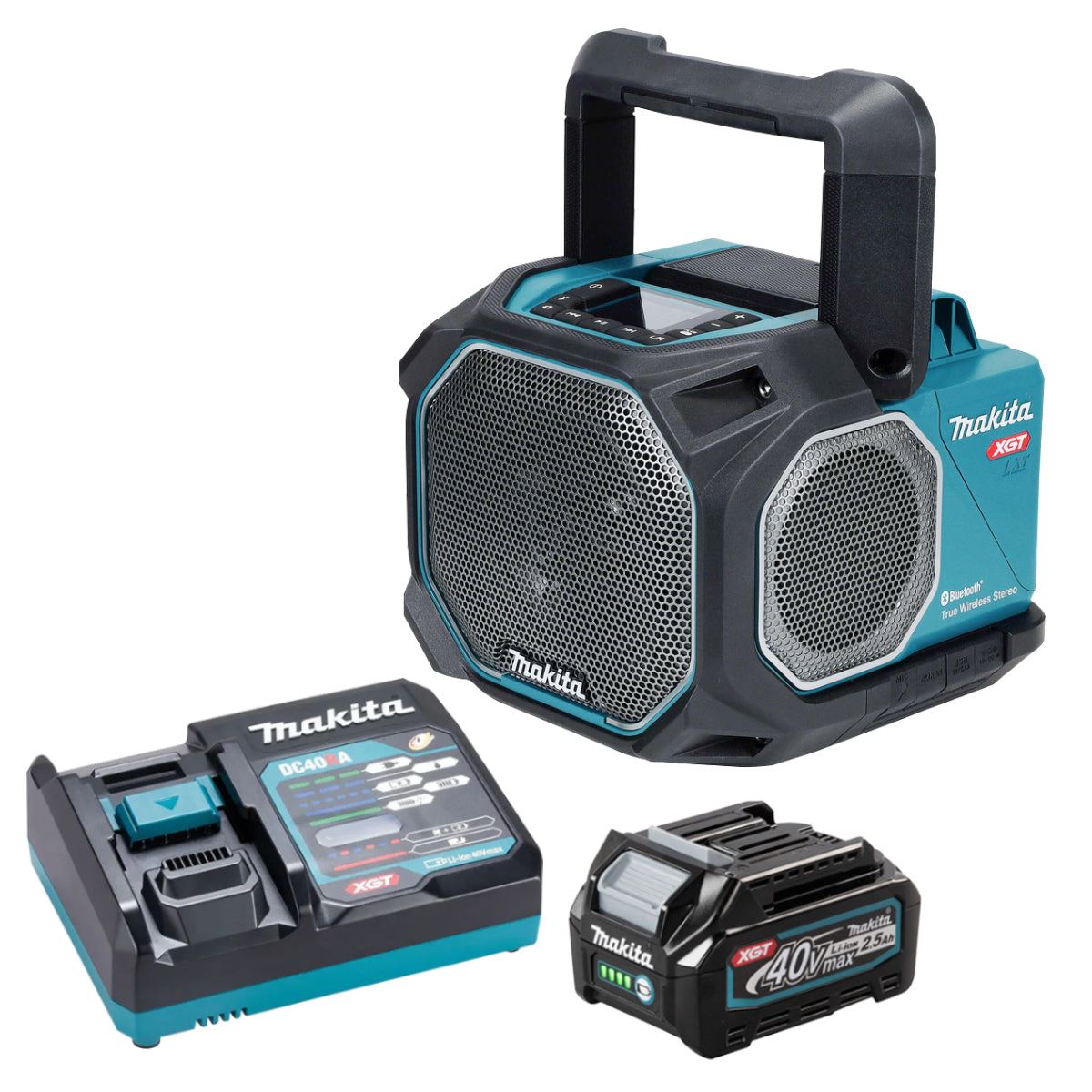 Makita MR014GZ 40V/18V/14.4V XGT / LXT Job Site Speaker With 1 x 2.5Ah Battery & Charger