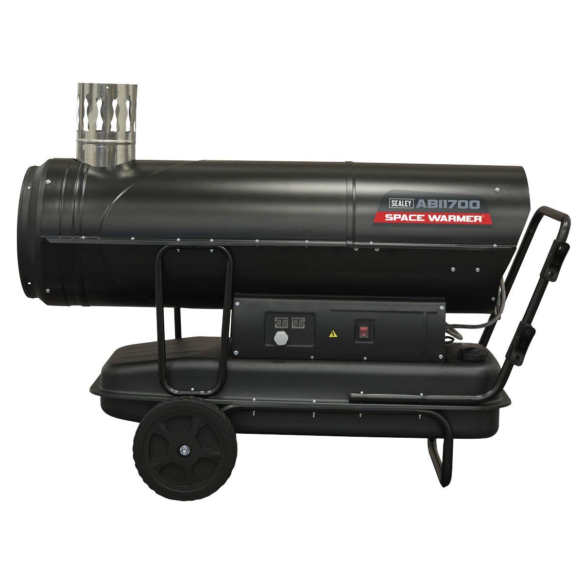 Sealey ABI1700 Space Warmer Indirect Kerosene/Diesel Heater with Wheels 230V/900W