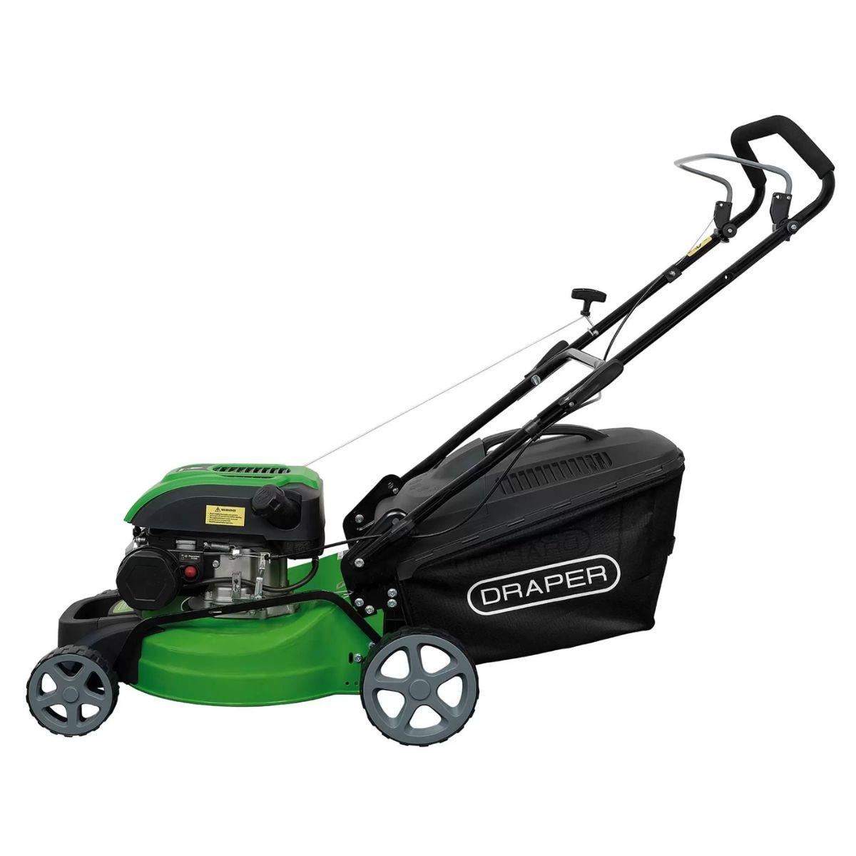 Draper 18DGTP08 Petrol Lawn Mower 406mm 149cc 4-Stroke Engine with 60L Grass Collector 30275