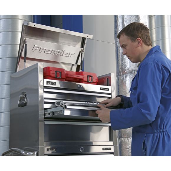 Sealey PTB66004SS 4 Drawer Stainless Steel Heavy-Duty Topchest 675mm