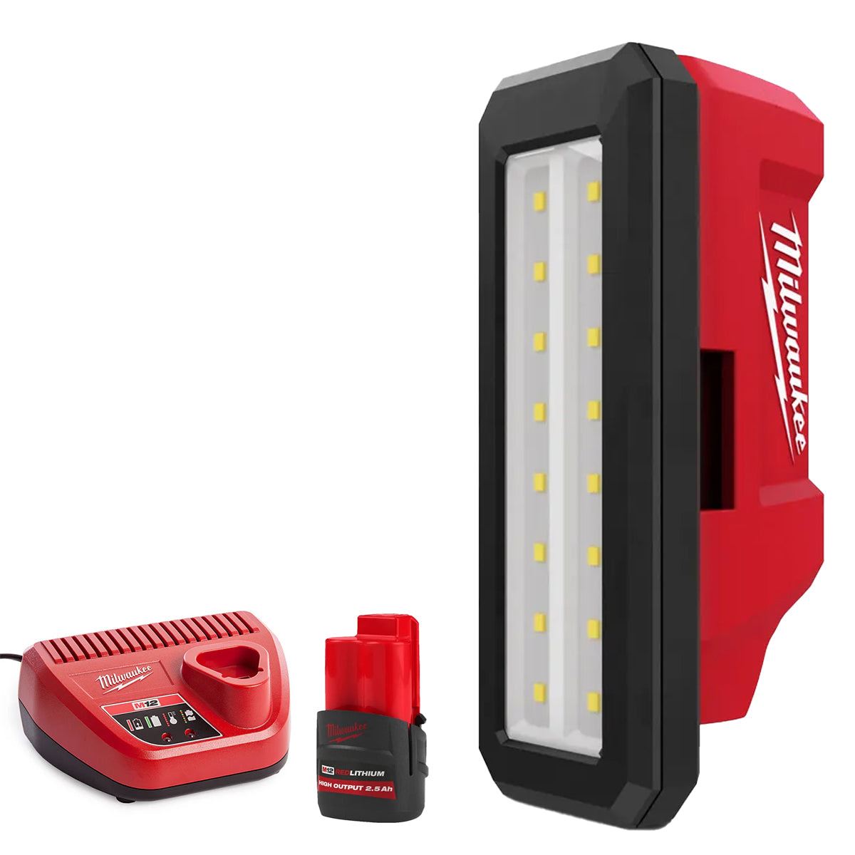 Milwaukee M12PAL-0 12V Pivot Area Light with 1 x 2.5Ah Battery & Charger
