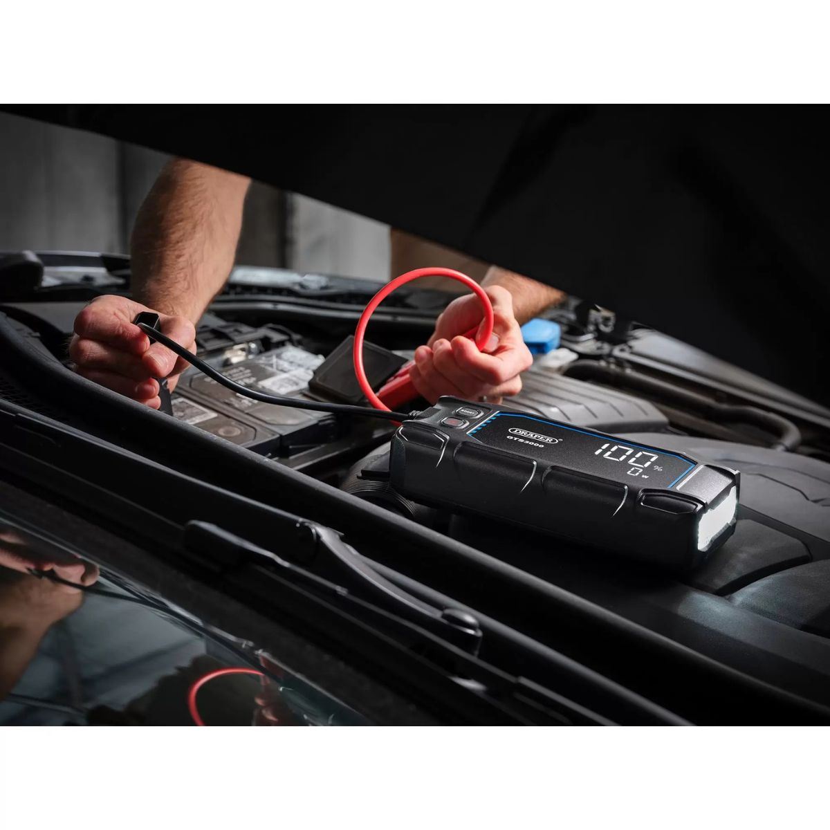 Draper GTS3000 12V Jump Starter with Digital Display 3000A High-Power Car Battery Booster 23742