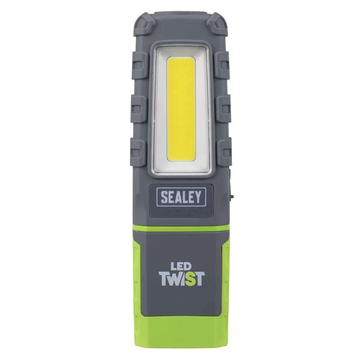 Sealey LED601GDB LED Twist Rechargeable Inspection Light, Green Box of 12