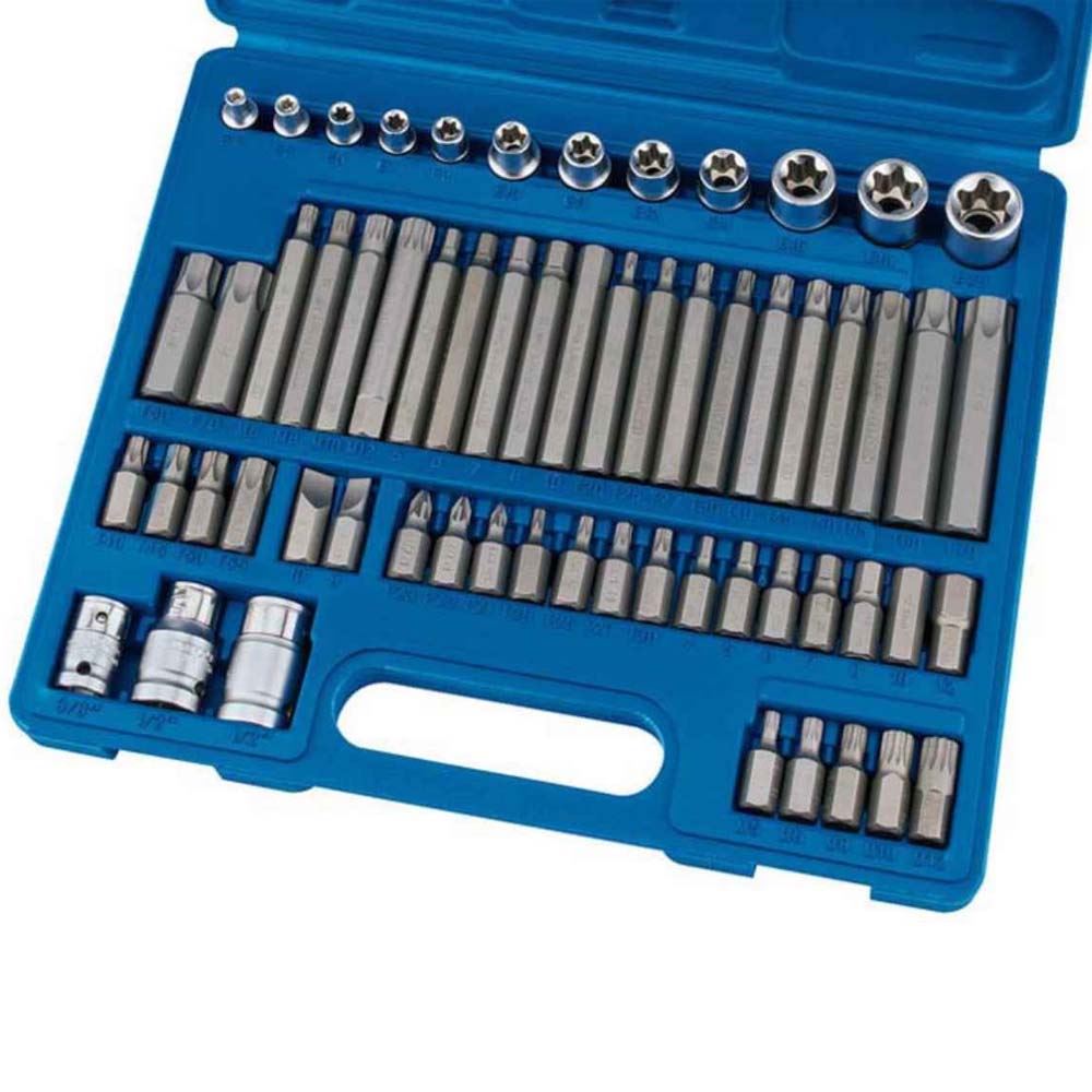Draper Square Drive Mechanics Socket and Bit Set 61 Piece 3/8