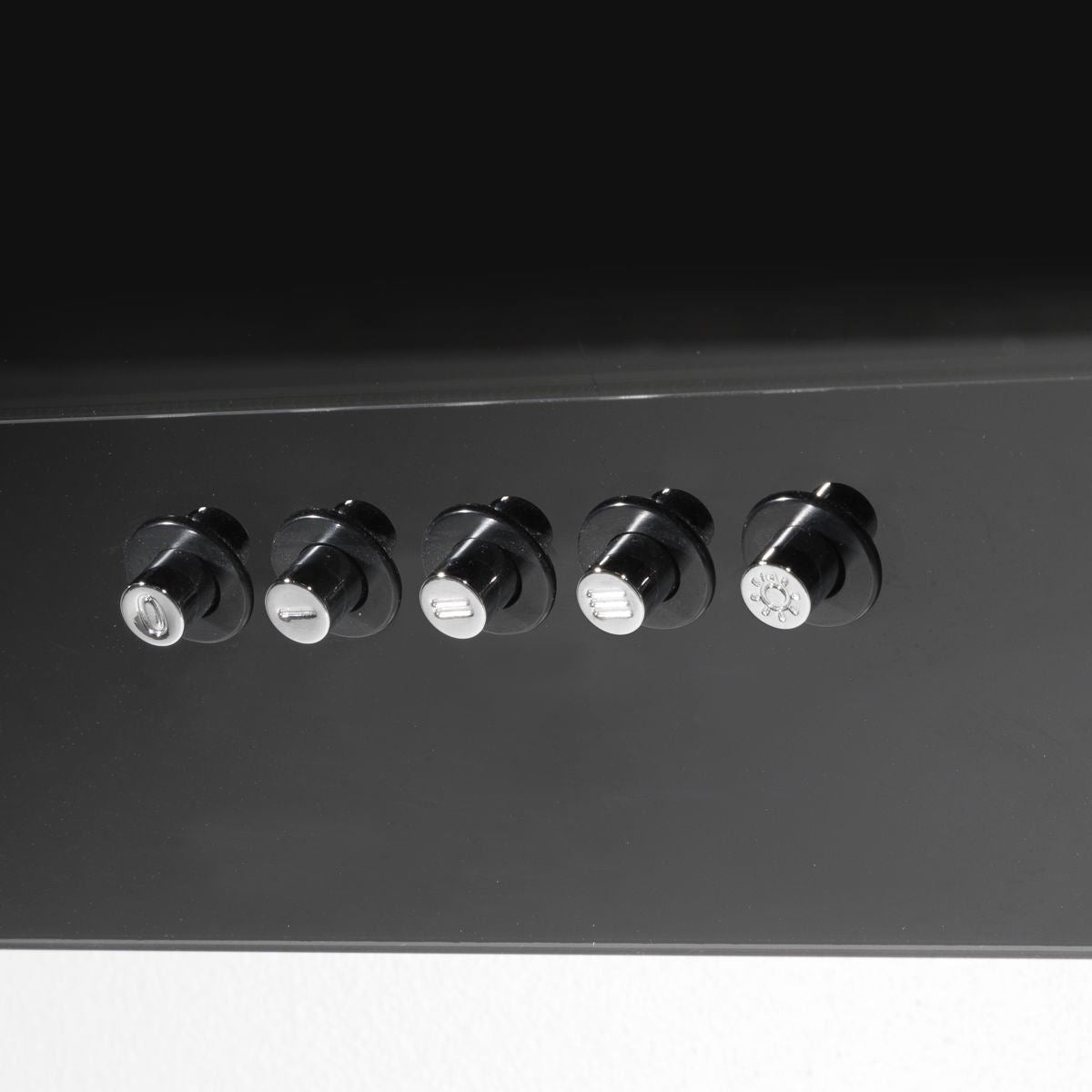 Sealey DH106 Baridi Angled Chimney Cooker Hood with Carbon Filters & LED Lamp 90cm Black Glass