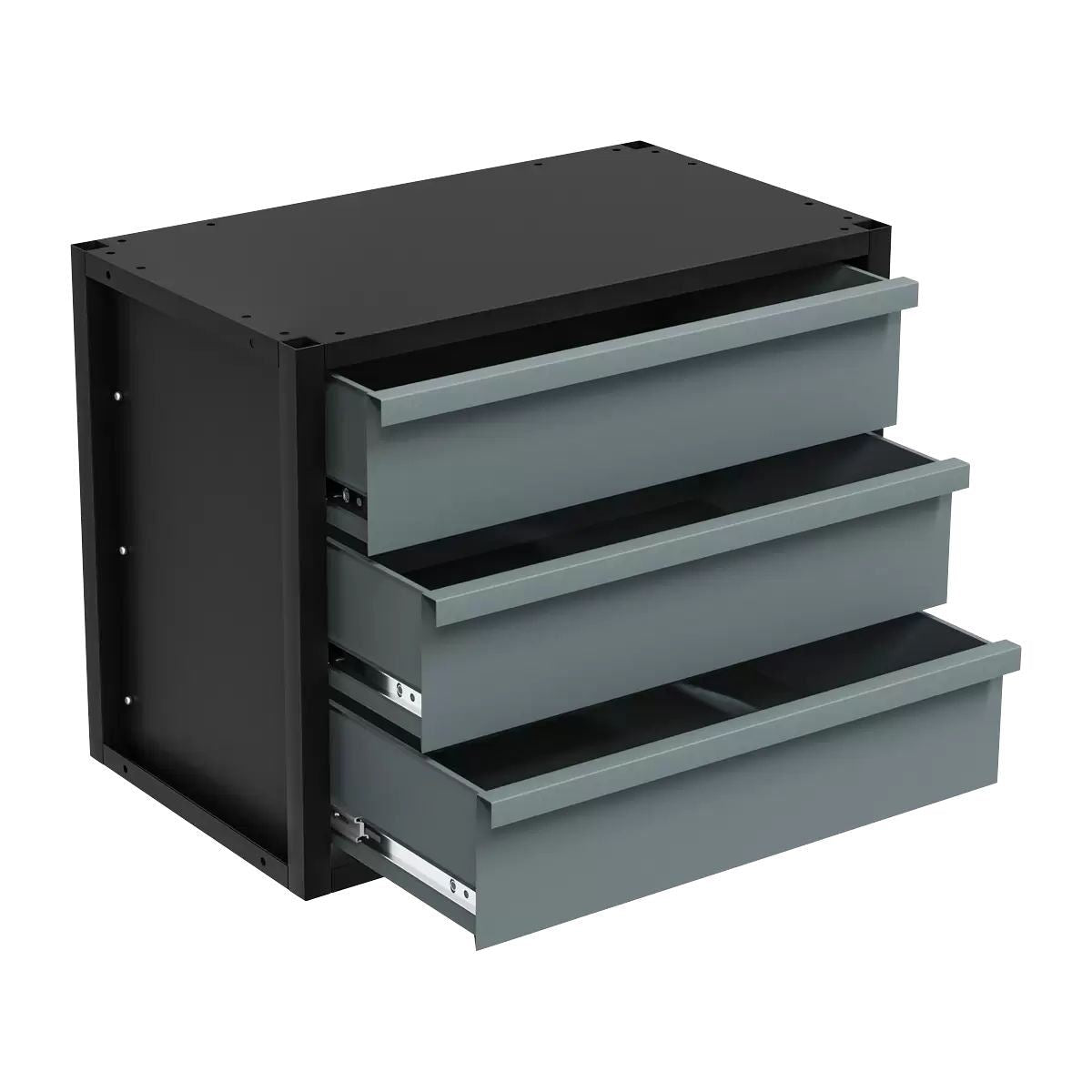 Sealey APMRM3 Modular Racking Mid Unit with 3 Drawers 580mm Efficient Tool Storage Solution