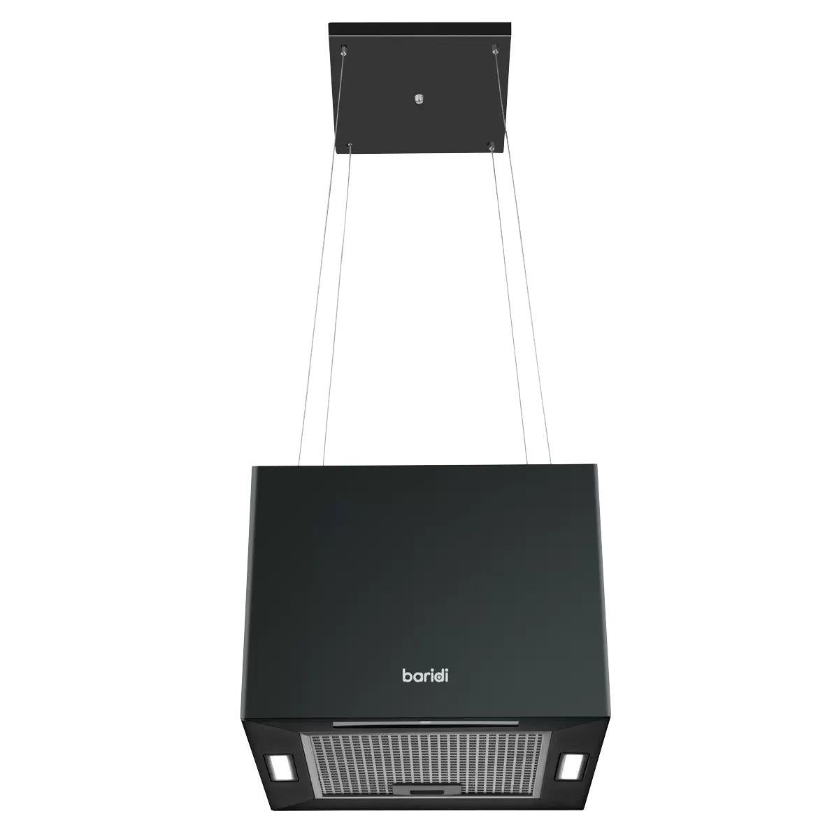 Sealey DH109 Baridi Square Island Cooker Hood 40cm Black 240V