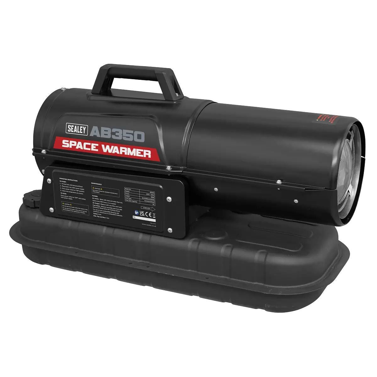 Sealey AB350 22L Space Warmer Paraffin Kerosene Diesel Heater 230V/186W